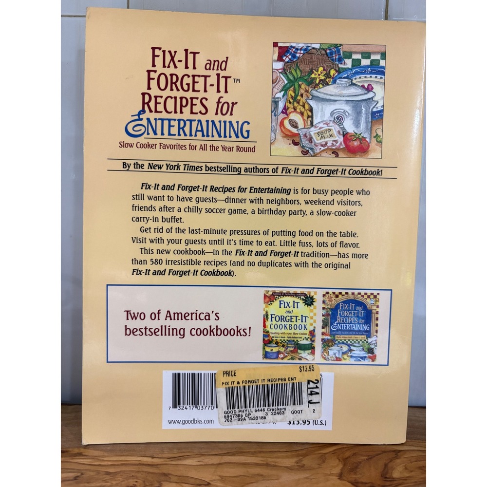 Fix-It and Forget-It Recipes for Entertaining Slow Cooker Cookbook Phyllis Good - Picture 7 of 7